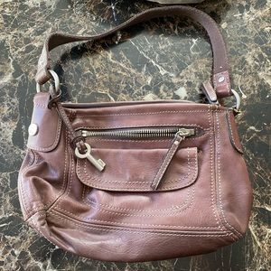 Fossil Leather Shoulder Bag Purse